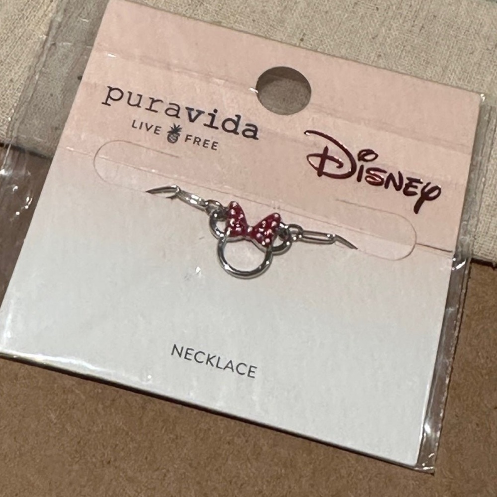 PURA VIDA Minnie DISNEY Reversible Paperclip Chain Choker Necklace NEW $26 rare!